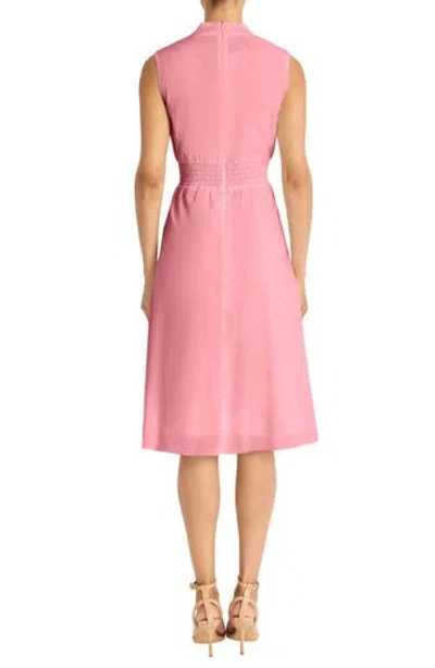 Maggy London Sleeveless Shirred Midi Dress In Rapture Rose
