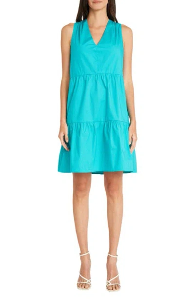 Maggy London Poplin Midi Dress In Ceramic