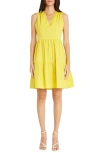 Maggy London Sleeveless Tiered Fit & Flare Dress In Hype Yellow