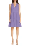 Maggy London Sleeveless Tiered Fit & Flare Dress In Sunlit Alium