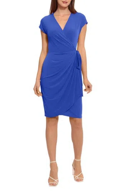 Maggy London Solid Faux Wrap Dress In Surf The Web