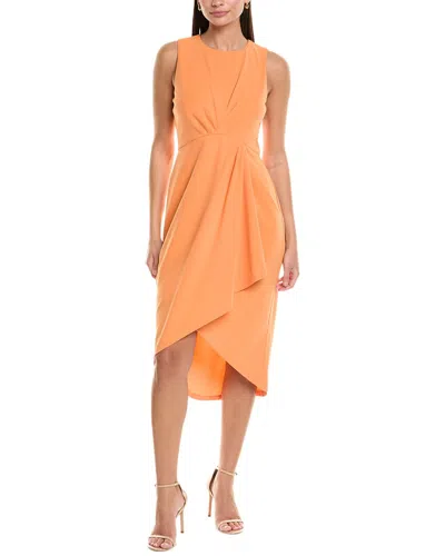 MAGGY LONDON TULIP WRAP MIDI DRESS