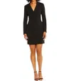 Maggy London Tuxedo Dress In Black