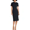 Maggy London Twist Neck Midi Sheath Dress In Black