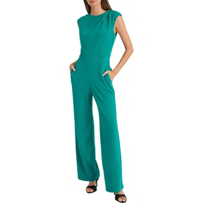 Maggy London Twist Wide Leg Jumpsuit In Parasailing
