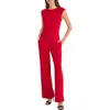 Maggy London Twist Wide Leg Jumpsuit In Red