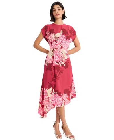 Maggy London Women's Crewneck Midi Dress In Red