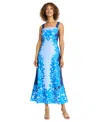 Maggy London Women's Placement-print Square-neck Maxi Dress In Multi