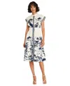Maggy London Women's Printed Button-down Dress In Multi