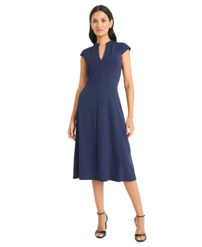 Maggy London Women's Short-sleeve Midi Dress