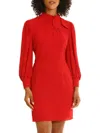 Maggy London Long Sleeve Sheath Dress In Red