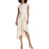 Maggy London Womens Asymmetric Polyester Midi Dress