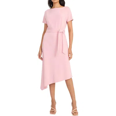 Maggy London Womens Asymmetric Polyester Midi Dress In Multi