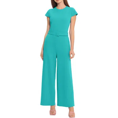 Maggy London Womens Belted Polyester Jumpsuit In Multi