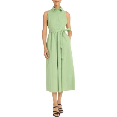 Maggy London Womens Collar Cotton Midi Dress