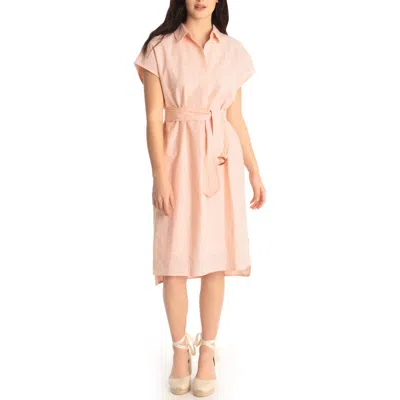 Maggy London Womens Collar Linen Shift Dress In Multi