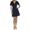 Maggy London Womens Contrast Trim Polyester Fit & Flare Dress