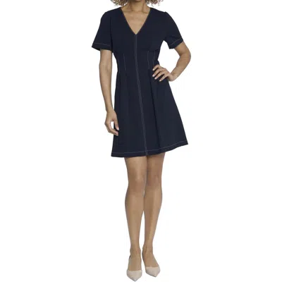 Maggy London Womens Contrast Trim Polyester Fit & Flare Dress