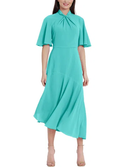Maggy London Womens Crepe Midi Cocktail And Party Dress In Green
