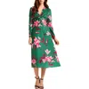 Maggy London Womens Floral Print Manmade Midi Dress