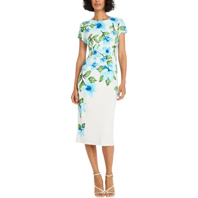 Maggy London Womens Floral Print Polyester Bodycon Dress