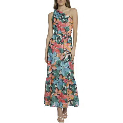 Maggy London Womens Floral Print Polyester Maxi Dress