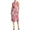Maggy London Womens Floral Print Polyester Midi Dress