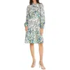 Maggy London Floral Print Long Sleeve Dress In Multi