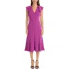 Maggy London Womens Lined Polyester Midi Dress