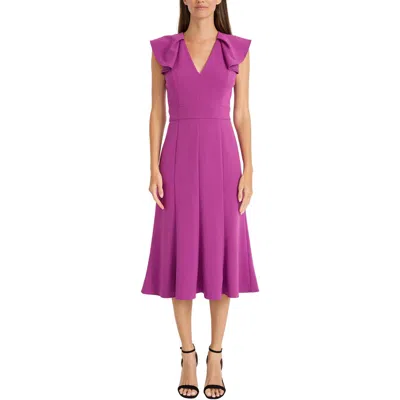 Maggy London Womens Lined Polyester Midi Dress