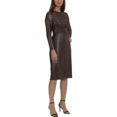 Maggy London Womens Metallic Sequined Mini Dress In Multi
