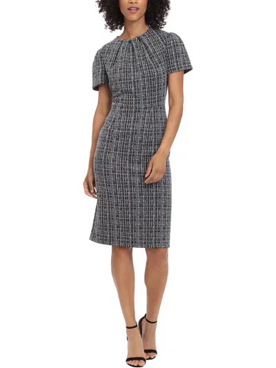 Maggy London Womens Office Business Wear To Work Dress In Gray