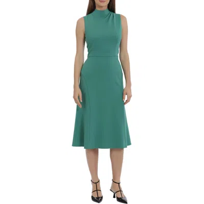 Maggy London Womens Pintuck Polyester Midi Dress