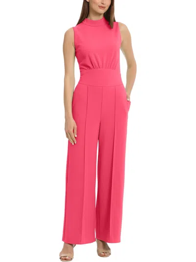 Maggy London Womens Pintuck Wide Legs Jumpsuit
