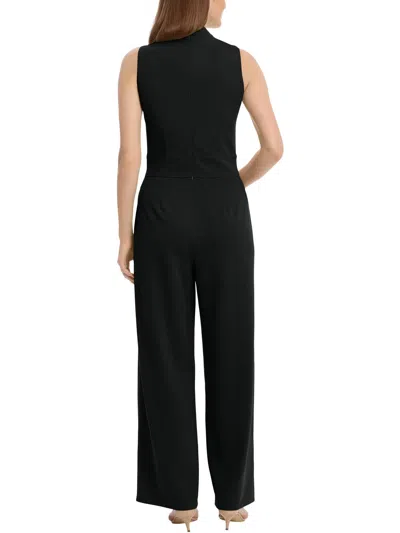 Maggy London Womens Pintuck Wide Legs Jumpsuit In Black