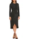 Maggy London Womens Printed Mid Calf Sheath Dress In Multi