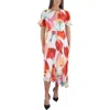 Maggy London Womens Printed Polyester Midi Dress