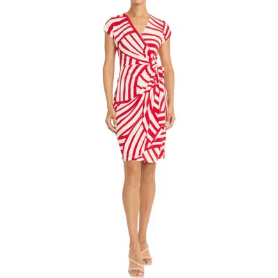 Maggy London Womens Printed Polyester Wrap Dress