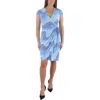 Maggy London Womens Printed Polyester Wrap Dress