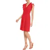 Maggy London Womens Ruffled Polyester Fit & Flare Dress