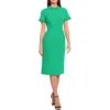 Maggy London Womens Ruffled Polyester Shift Dress In Green