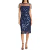 Maggy London Womens Sequined Mesh Cocktail And Party Dress