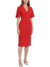 MAGGY LONDON WOMENS SOLID CREPE WEAR TO WORK DRESS