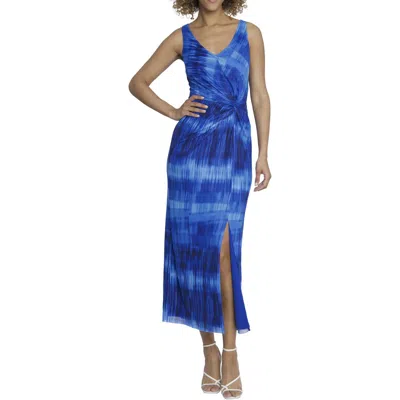 Maggy London Womens Split Hem Polyester Maxi Dress In Multi