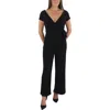 Maggy London Womens Surplice Wide Leg Jumpsuit