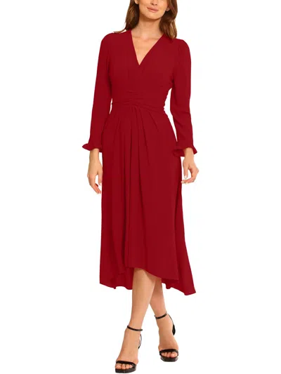 LANVIN Womens Black Zippered Lined Embellished Shoulder Straps Sleeveless V Neck Tea-Length Fit + Flare Dress
