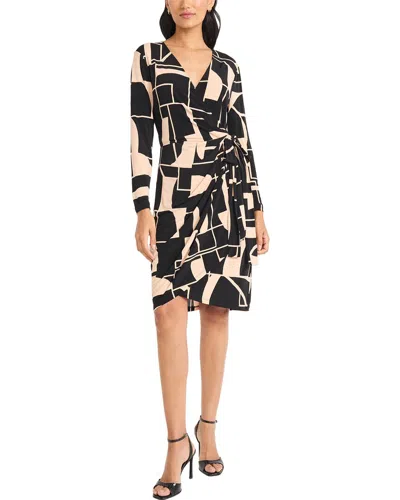 Maggy London Wrap Dress In Black