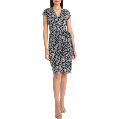 Maggy London Wrap Dress In Gray