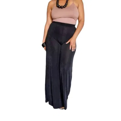 Magia Slink Fabric Palazzo Pants In Black