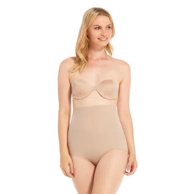 Magic Bodyfashion Shapewear Women's L Latte Maxi Sexy High-waisted Brief Jdm049 In Beige